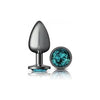 Viben Cheeky Charms CC-123 Large Gunmetal Teal Butt Plug for Sensual Anal Pleasure - Adult Naughty Store