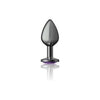 Viben Cheeky Charms CC-2022 Round Purple Medium Gunmetal Butt Plug - Unleash Pleasure and Elegance - Adult Naughty Store