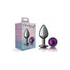 Viben Cheeky Charms CC-2022 Round Purple Medium Gunmetal Butt Plug - Unleash Pleasure and Elegance - Adult Naughty Store