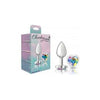 Viben Cheeky Charms CC-001 Heart Clear Iridescent Small Silver Butt Plug - Unisex Anal Pleasure Toy - Adult Naughty Store