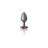 Viben Cheeky Charms Heart Deep Red Small Gunmetal Butt Plug - Model CC-HR-SGBP, Unisex Anal Pleasure Toy - Adult Naughty Store