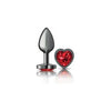 Viben Cheeky Charms Heart Deep Red Small Gunmetal Butt Plug - Model CC-HR-SGBP, Unisex Anal Pleasure Toy - Adult Naughty Store