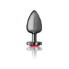 Viben Cheeky Charms Heart Deep Red Large Gunmetal Butt Plug - Model CC-DR-LG - Adult Naughty Store