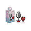 Viben Cheeky Charms Heart Deep Red Large Gunmetal Butt Plug - Model CC-DR-LG - Adult Naughty Store