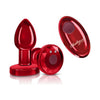 Viben Cheeky Charms Small Vibrating Metal Plug Red with Remote Control - Model CC-001 - For Anal Pleasure - Women, Men, Couples - Intensify Your Sensations - Adult Naughty Store