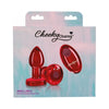 Viben Cheeky Charms Small Vibrating Metal Plug Red with Remote Control - Model CC-001 - For Anal Pleasure - Women, Men, Couples - Intensify Your Sensations - Adult Naughty Store