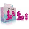 Viben Cheeky Charms Vibrating Metal Plug Pink Medium with Remote - Model CCVP-M-PNK - Adult Naughty Store