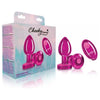 Viben Cheeky Charms Vibrating Metal Plug Pink Medium with Remote - Model CCVP-M-PNK - Adult Naughty Store