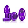 Viben Cheeky Charms Vibrating Metal Plug Purple Small with Remote Control - Model VC-101 - Unisex Anal Pleasure Toy - Adult Naughty Store