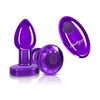 Viben Cheeky Charms Vibrating Metal Plug Purple Small with Remote Control - Model VC-101 - Unisex Anal Pleasure Toy - Adult Naughty Store