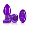 Viben Cheeky Charms Vibrating Metal Plug Purple Medium with Remote - Model CC-VMPPM-PRP - Adult Naughty Store