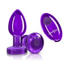 Viben Cheeky Charms Vibrating Metal Plug Purple Medium with Remote - Model CC-VMPPM-PRP - Adult Naughty Store