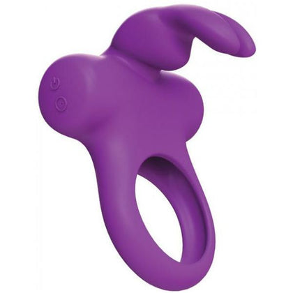Introducing the Ohhh Bunny Frisky Bunny Vibrating Ring Purple - The Ultimate Couples' Pleasure Enhancer