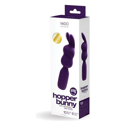 Vedo Hopper Rechargeable Mini Vibe Deep Purple - Powerful Bunny Vibrator for Women's Clitoral Stimulation (Model: 2023)