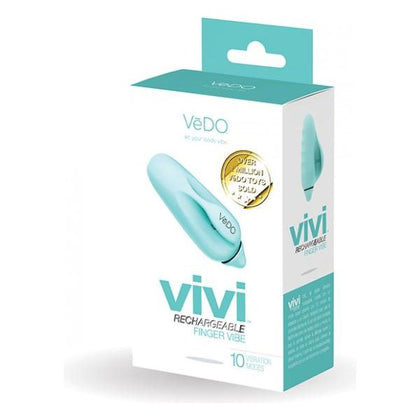 Vedo Vivi Rechargeable Finger Vibe Tease Me Turquoise - Powerful Clitoral Stimulation for Women