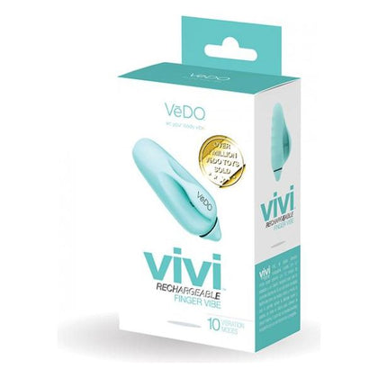 Vedo Vivi Rechargeable Finger Vibe Tease Me Turquoise - Powerful Clitoral Stimulation for Women - Adult Naughty Store