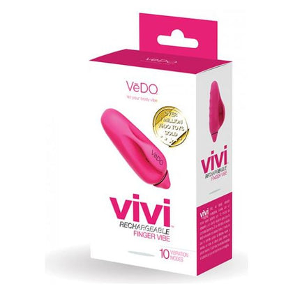 Vedo Vivi Rechargeable Finger Vibe Foxy Pink - Powerful Silicone Clitoral Stimulator for Women