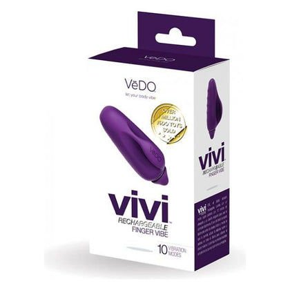 Vedo Vivi Rechargeable Finger Deep Purple - Powerful Clitoral Stimulation Finger Vibrator for Women