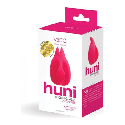 Vedo Huni Rechargeable Finger Vibe Foxy Pink - Powerful Clitoral Stimulator for Women's Solo and Couples Pleasure