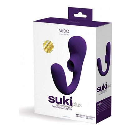 Vedo Suki Plus Dual Sonic Vibe Deep Purple - Powerful Rechargeable G-Spot and Clitoral Vibrator for Women

Introducing the Sensational Vedo Suki Plus Dual Sonic Vibe Deep Purple Rechargeable G-Spot and Clitoral Vibrator for Women - Model SV-2022