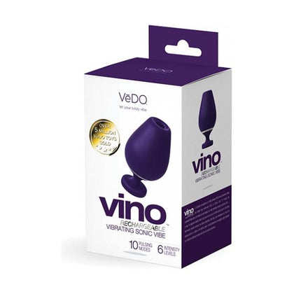 Vedo Vino Vibrating Sonic Vibe Purple - Powerful Clitoral Pleasure for Women - Adult Naughty Store