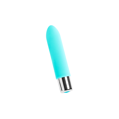 Vedo Bam Mini Bullet Vibrator - Powerful 10 Mode Rechargeable Pleasure Toy for Women - Tease Me Turquoise Blue