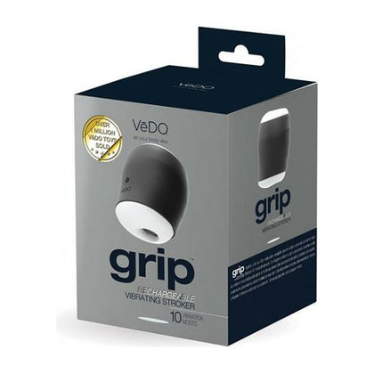 Vedo Grip Rechargeable Vibrating Sleeve - The Ultimate Pleasure Companion for Men - Model: Just Black