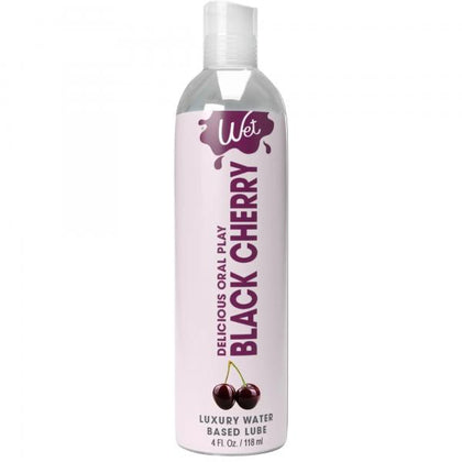 Wet Black Cherry Oral 4 Oz Flavored Lubricant is a delectable choice for enhancing oral pleasure.