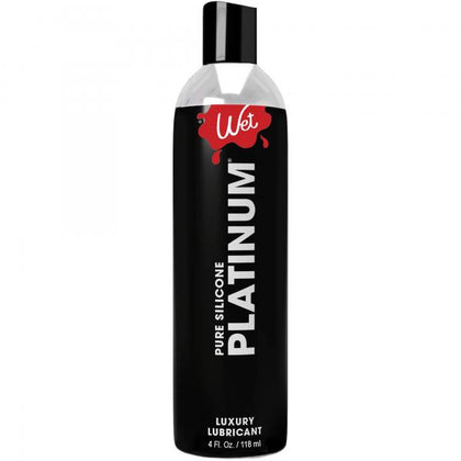 Wet Platinum Silicone 4 Oz Premium Personal Lubricant for Men and Women, Model Number 2024, Enhances Intimacy, Clear