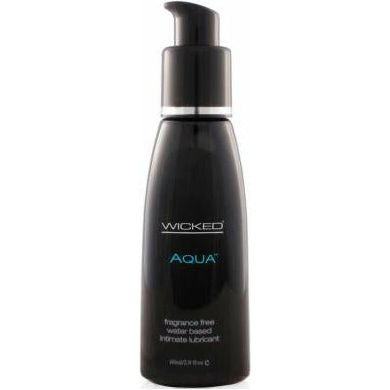 Wicked Aqua Unscented Lube | Water-Based Personal Lubricant | Model: Fragrance Free 2 oz | Vegan, Cruelty-Free, PETA Certified | Paraben-Free, Hypoallergenic, Glycerin-Free | pH Balanced | Ea - Adult Naughty Store