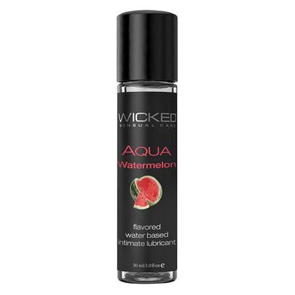 Wicked Sensual Care Aqua Watermelon Flavored Lubricant - Water-Based, Long Lasting, Paraben-Free, 1oz