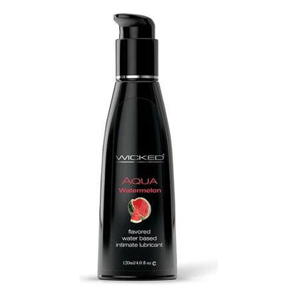 Wicked Aqua Watermelon Flavored Lubricant 4oz - Silky Smooth Water-Based Lube for Enhanced Sensuality and Long-Lasting Pleasure