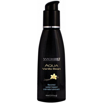 Wicked Aqua Vanilla Bean Intimate Lubricant 2oz - Sensual Water-Based Lube for Enhanced Oral Pleasures - Long-Lasting, Vegan-Friendly Formula - Perfect for Couples and Solo Play - Made in the USA
