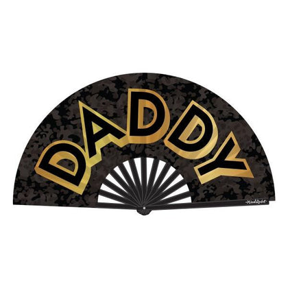 Wood Rocket Daddy Paddle Hand Fan - Folding BDSM Spanking Toy, Model DP-2023, Unisex, Pleasure for Impact Play, Black - Adult Naughty Store