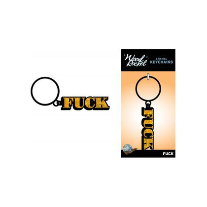 Wood Rocket Fuck Keychain - Enamel Adult Party Game Novelty Gift - 2022 - Adult Naughty Store