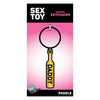 Wood Rocket Daddy Paddle Keychain - Compact Gold Sex Toy for BDSM Enthusiasts (Model DR-123) - Adult Naughty Store