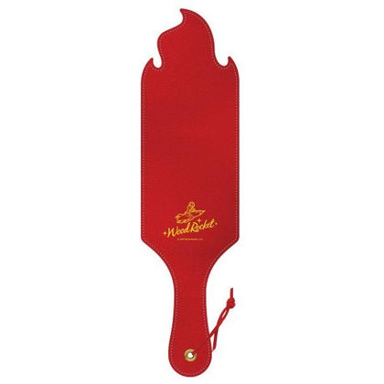 Wood Rocket Paddle Hot Ass - Flaming Red Polyurethane PU Spanking Toy for Couples (Model 2023) - Adult Naughty Store