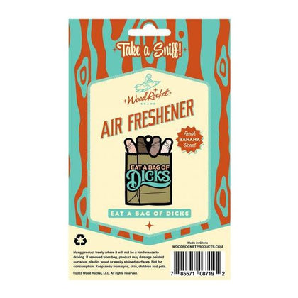 Wood Rocket Bag of Dicks Air Freshener - Premium Quality Banana Scented Adult Gag Gift (Model: 2023)