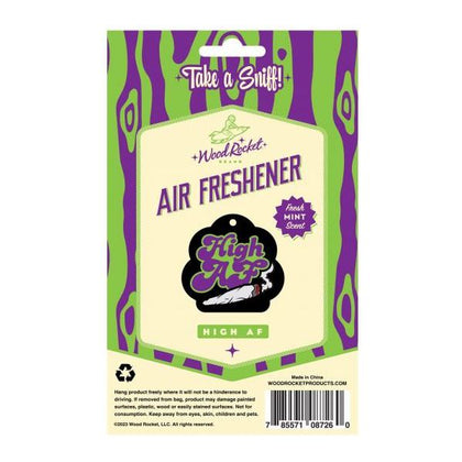 High AF Air Freshener - Premium Quality Mint Scented Hanging Air Freshener by Wood Rocket