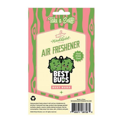 Wood Rocket Best Buds Air Freshener - Premium Quality Pine Scented Car Fragrance - Hangable Rear View Mirror Accessory for Adults - Non-Toxic and Long Lasting - Ideal for Parties, Gifts, and  - Adult Naughty Store