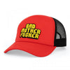 Wood Rocket Bad Mother Fucker Trucker Hat - Polyester Foam Snapback (Model 2024) - Men's Red Black Classic Party Headwear - Adult Naughty Store