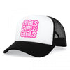 Wood Rocket Girls Girls Girls Net Trucker Style Hat - Model 2024 - Girls Girls Girls - Women - Head - White - Adult Naughty Store