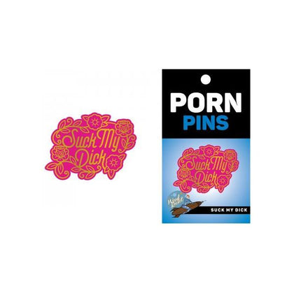 Wood Rocket Suck My Dick Pin - Adult Enamel Pin for Risque Party Wear and Adult Gags - Fun and Playful Accessory for Bachelor Parties and Adult Events - 2022