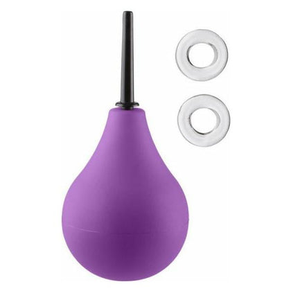Cloud 9 Fresh Plus Deluxe Anal Soft Tip Enema Douche 7.6oz EZ Squeeze Bulb & 2 C-rings - Premium Purple Anal Cleansing Kit for Men and Women