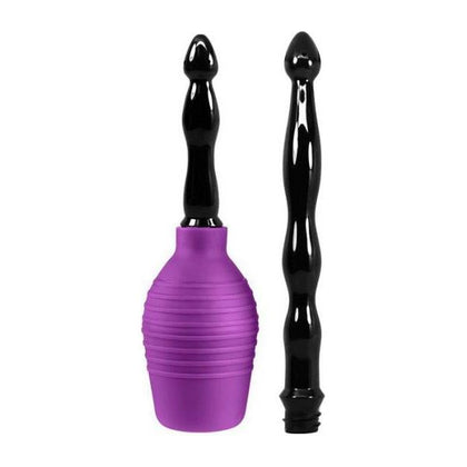 Cloud 9 Fresh+ Deluxe Anal Enema Douche Kit - Model ENM-108 - Unisex Anal Cleansing System - Soft Nozzle - 10.8oz Capacity - Black - Adult Naughty Store