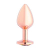 Cloud 9 Novelties Gems Rosy Gold Anal Plug Medium: Hypoallergenic Rose Gold Jeweled Pleasure for All Genders - Adult Naughty Store