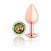 Cloud 9 Novelties Gems Rosy Gold Anal Plug Medium: Hypoallergenic Rose Gold Jeweled Pleasure for All Genders - Adult Naughty Store