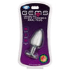 Cloud 9 Gems Silver Chromed Anal Plug Large - Premium Stainless Steel Jeweled Anal Toy for Advanced Pleasure Seekers - Model #C9G-APL-L - Unisex Anal Stimulation - Rainbow Multicolor Gem - Hypoallergenic & Body-Safe