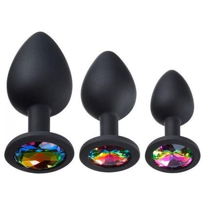 Cloud 9 Gems Black Silicone Anal Plug Kit - Model XYZ: Unleash Sensual Delights with the Ultimate Anal Pleasure Experience