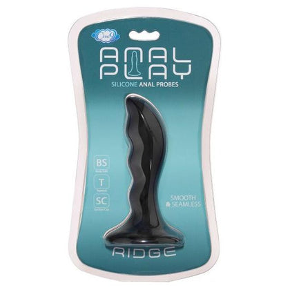 Cloud 9 Novelties Anal Play Silicone Ridge Butt Plug - Model 2023 - Unisex Pleasure Toy - Black - Adult Naughty Store